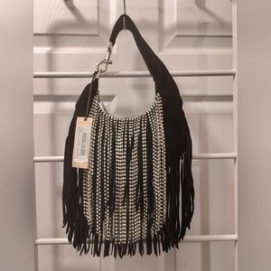 Rebecca Minkoff Black Suede Saddle Bag